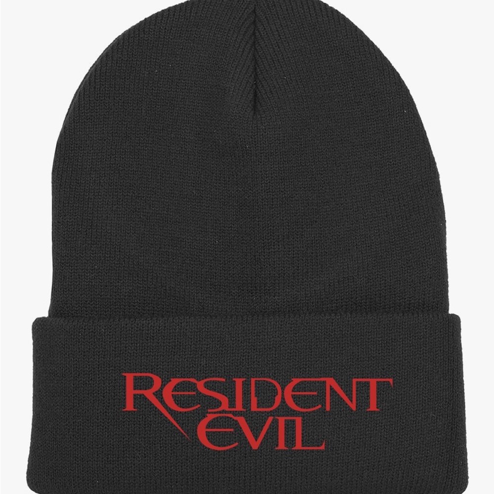 Resident Evil Beanie Hat in Black with Red Logo